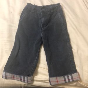 Burberry boys corduroy black/grey pants